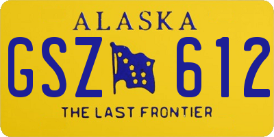 AK license plate GSZ612