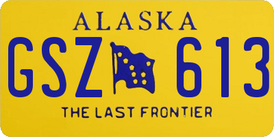 AK license plate GSZ613