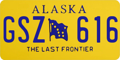 AK license plate GSZ616