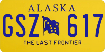 AK license plate GSZ617