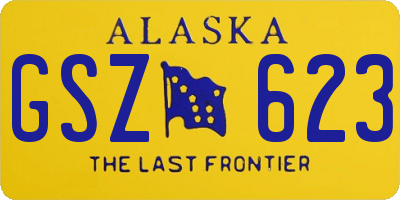 AK license plate GSZ623