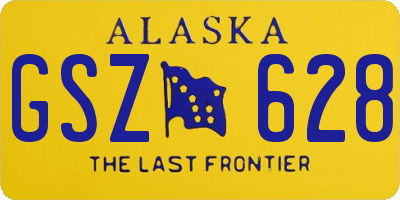 AK license plate GSZ628