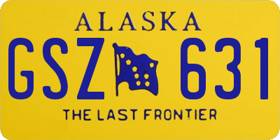 AK license plate GSZ631