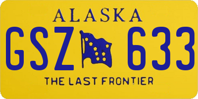 AK license plate GSZ633