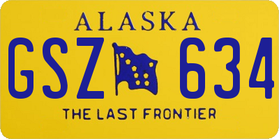 AK license plate GSZ634