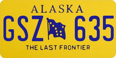 AK license plate GSZ635