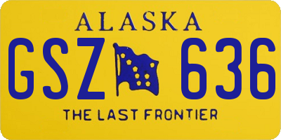 AK license plate GSZ636