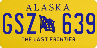 AK license plate GSZ639