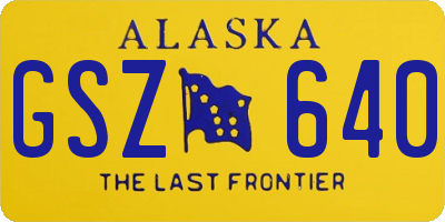 AK license plate GSZ640