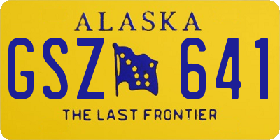 AK license plate GSZ641