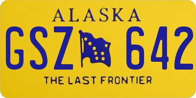 AK license plate GSZ642