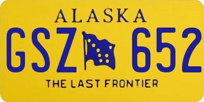 AK license plate GSZ652