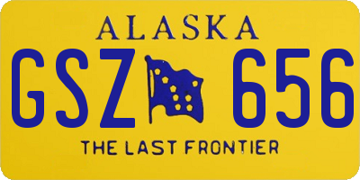 AK license plate GSZ656