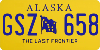 AK license plate GSZ658