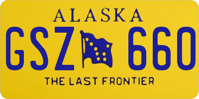 AK license plate GSZ660