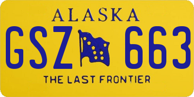 AK license plate GSZ663
