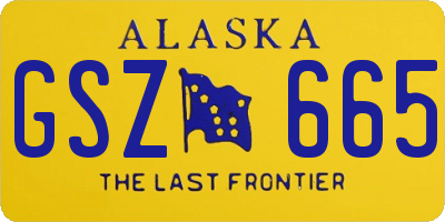 AK license plate GSZ665