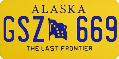 AK license plate GSZ669