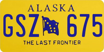 AK license plate GSZ675