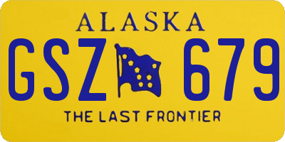 AK license plate GSZ679