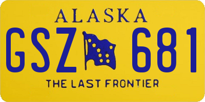 AK license plate GSZ681