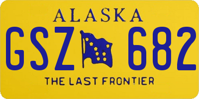 AK license plate GSZ682