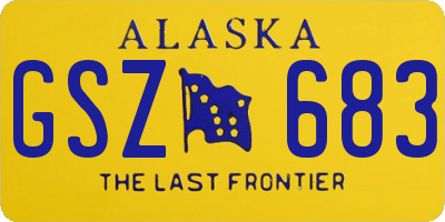 AK license plate GSZ683