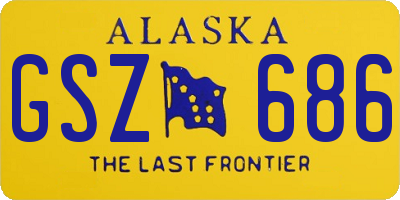 AK license plate GSZ686