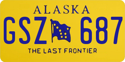 AK license plate GSZ687