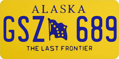 AK license plate GSZ689