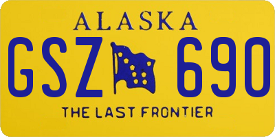 AK license plate GSZ690