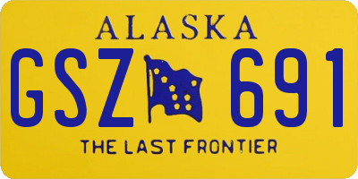 AK license plate GSZ691