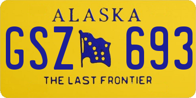 AK license plate GSZ693