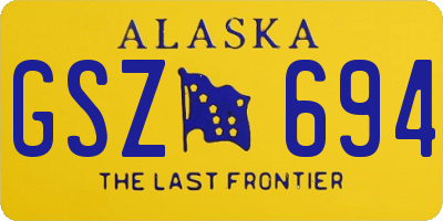 AK license plate GSZ694