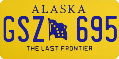 AK license plate GSZ695