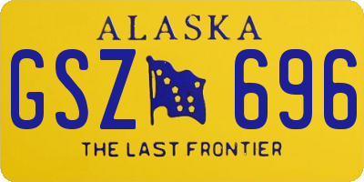 AK license plate GSZ696