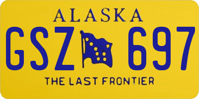 AK license plate GSZ697