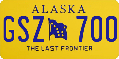 AK license plate GSZ700
