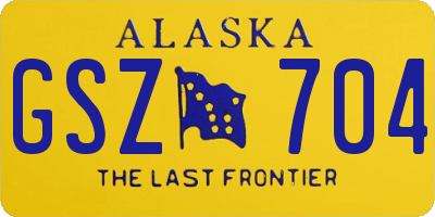 AK license plate GSZ704