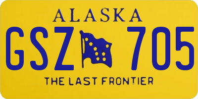 AK license plate GSZ705