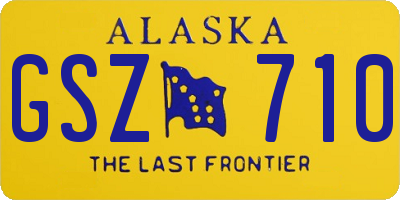 AK license plate GSZ710