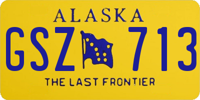 AK license plate GSZ713
