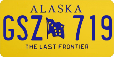 AK license plate GSZ719