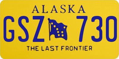 AK license plate GSZ730