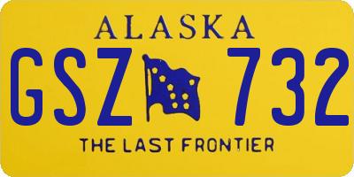 AK license plate GSZ732