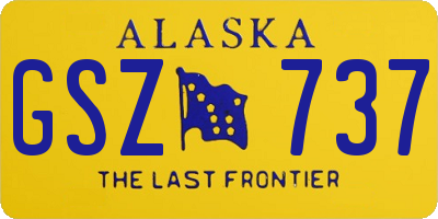 AK license plate GSZ737