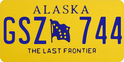 AK license plate GSZ744