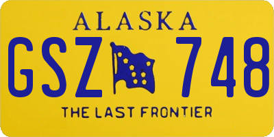 AK license plate GSZ748