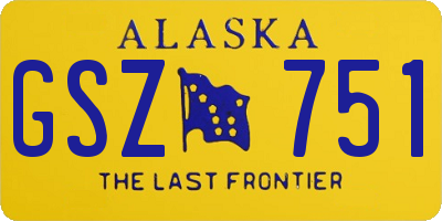 AK license plate GSZ751