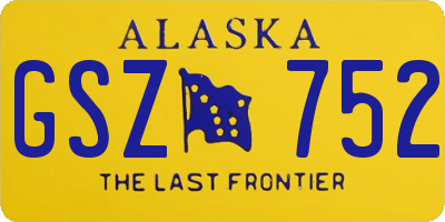 AK license plate GSZ752
